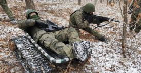 В России ведутся испытания транспортера для эвакуации раненых с поля боя