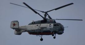 Вертолет Ка-27ПС задействован в испытаниях ледокола «Евпатий Коловрат»