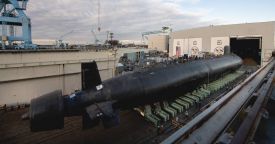 Атомная подводная лодка «Массачусетс» спущена на воду в США